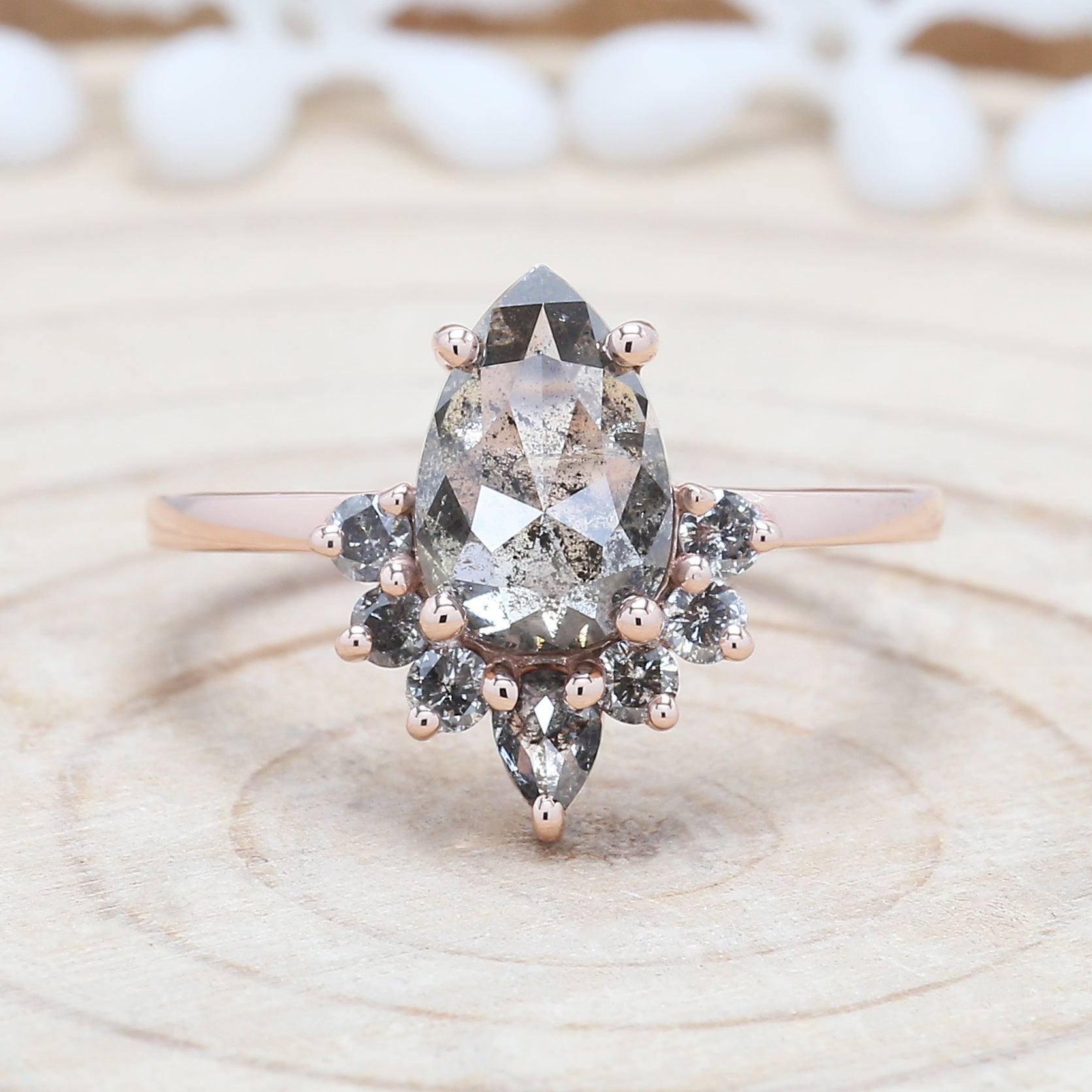 Salt and Pepper Diamond Rings: Embrace the Inclusions of Love