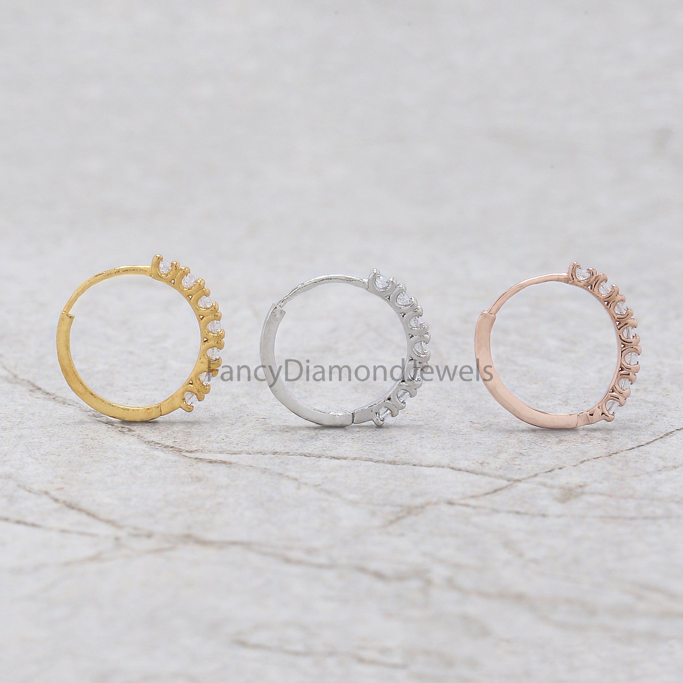 Nose Ring, Studs, Natural Diamond Nose Ring, Nose Ring Hoop, Nose Stud, Rose Gold Nose Ring, Gold Nose Ring, Diamond Nose Stud, Hoop KD1182