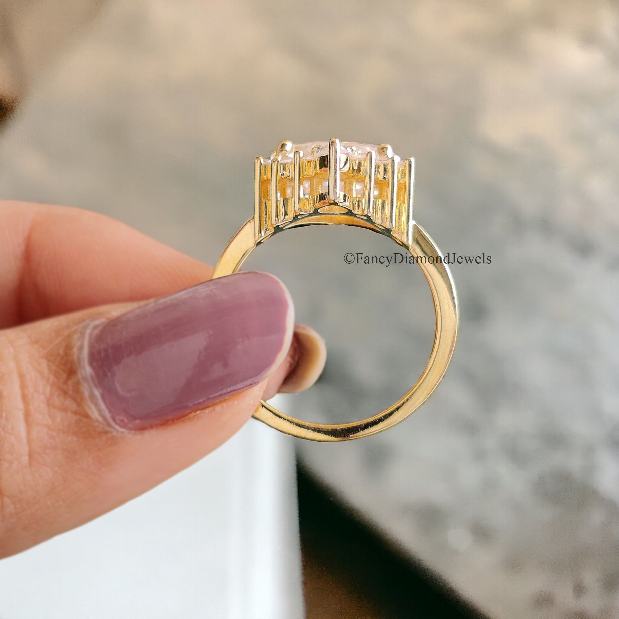 2.20 CT Shield Shape Moissanite Engagement Ring Colorless Moissanite Ring Prong Set Wedding Ring Unique Moissanite Ring Gift for Her FD78