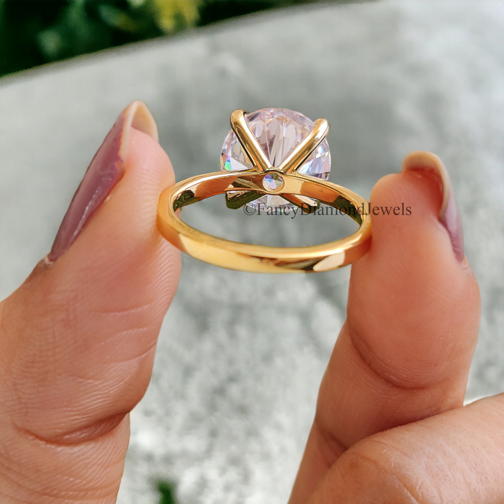 5.00 CT Round engagement ring Gold ring Silver ring Promise ring Diamond ring Simulant ring Solitaire ring Gift for her Stacking ring FD109