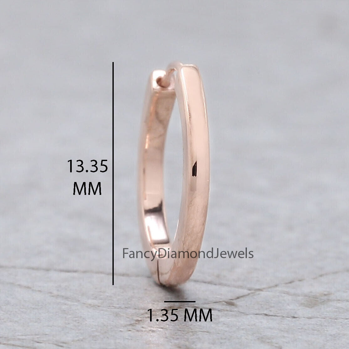 Plain Gold 14K Solid Rose White Yellow Gold Nose Ring Engagement Wedding Gift Nose Ring KD984