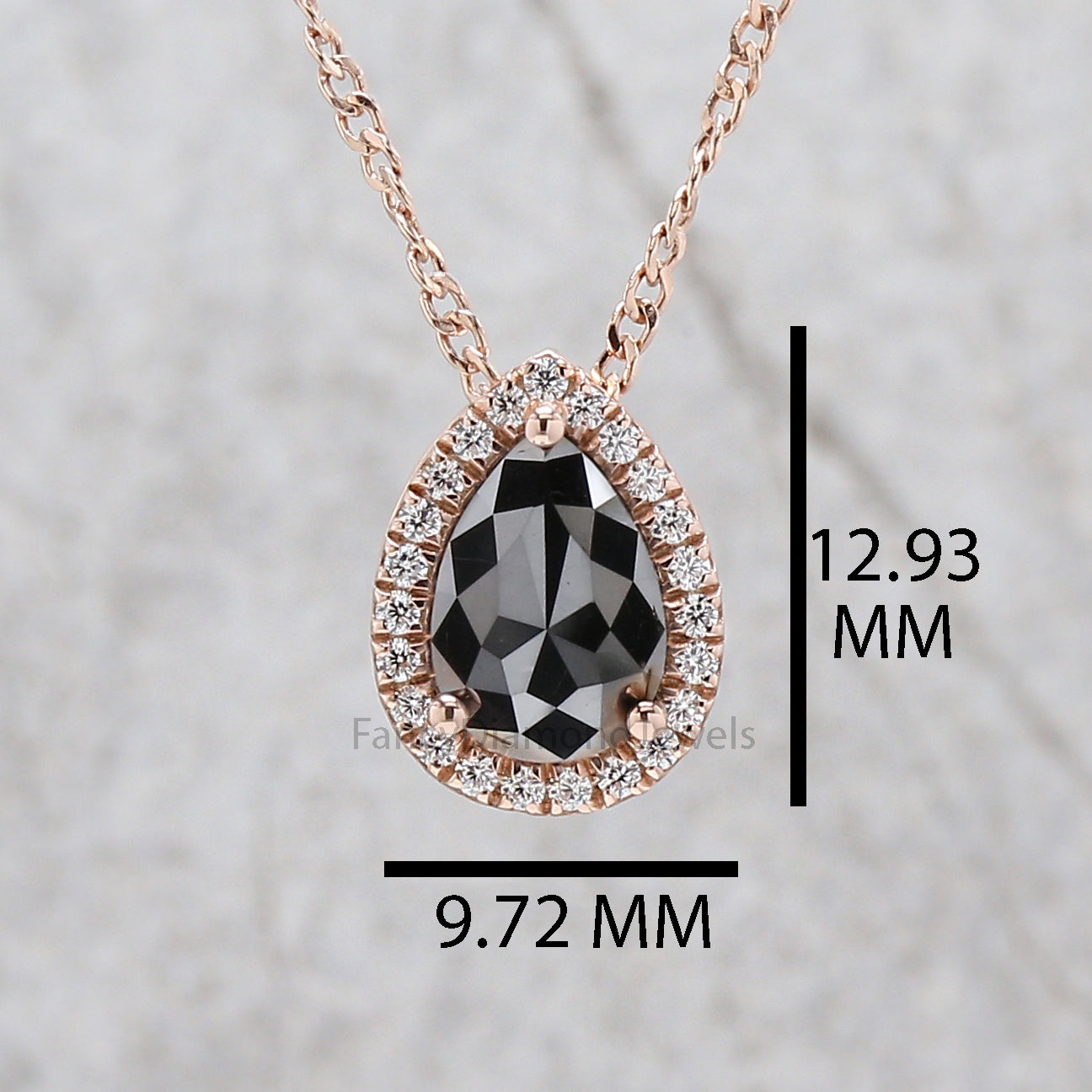 Pear Black Diamond Pendant, Unique Diamond Pendant, Black Diamond Pendant, Pear Pendant , Black Pear Pendant, Dangling Diamond Pendant KDN523