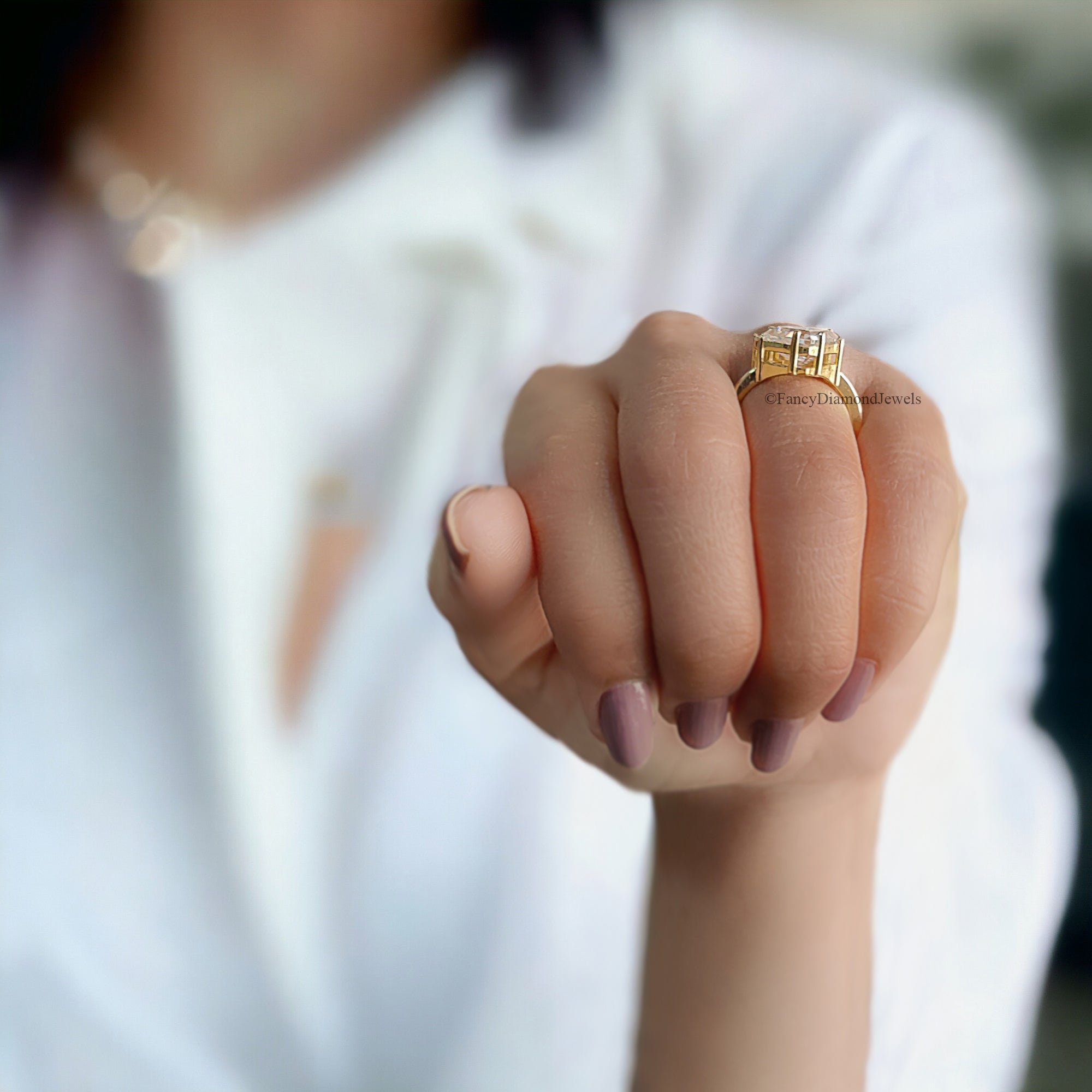 2.20 CT Shield Shape Moissanite Engagement Ring Colorless Moissanite Ring Prong Set Wedding Ring Unique Moissanite Ring Gift for Her FD78