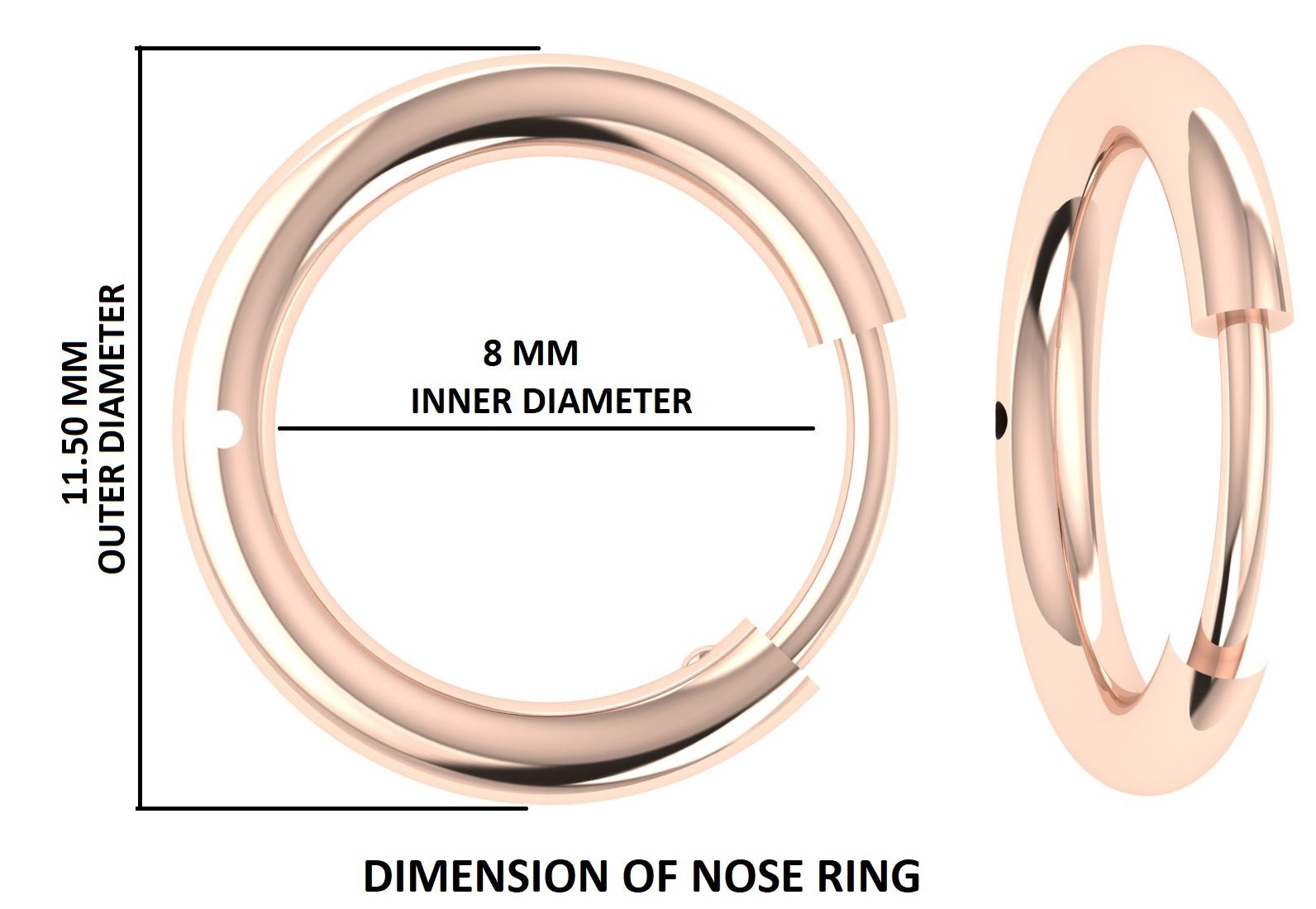 Nose Ring, Studs, Hoop Ring, Nose Ring Hoop, Nose Stud, Rose Gold Nose Ring, Gold Nose Ring, Plain Nose Stud, Plain Nose Ring, KD1179