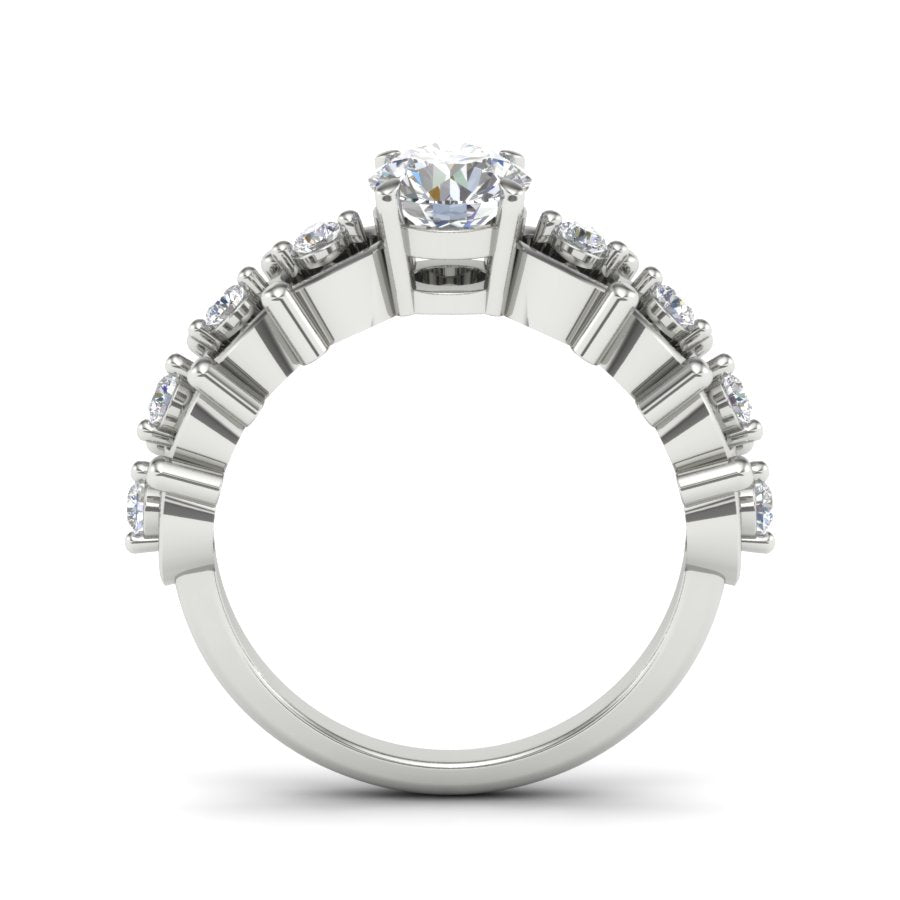 1.05 TW Round Cut Lab Grown Diamond Ring Prong Setting Beautiful Unique Style Engagement Ring Wedding Ring PR051