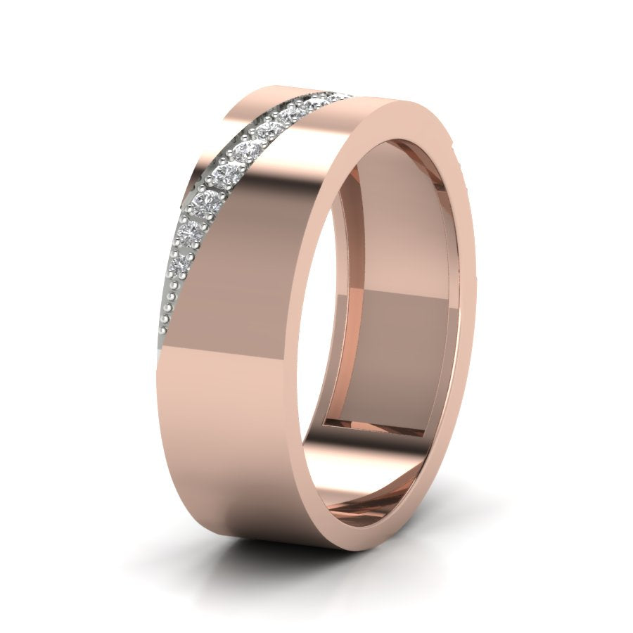 0.20 TW Round Cut Lab Grown Diamond Band Engagement Band Pave Setting With Swirl Style Band Men's Wedding Band PR087