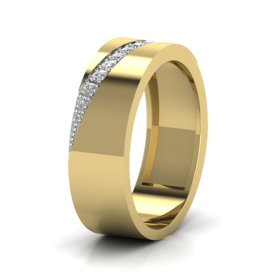 0.20 TW Round Cut Lab Grown Diamond Band Engagement Band Pave Setting With Swirl Style Band Men's Wedding Band PR087