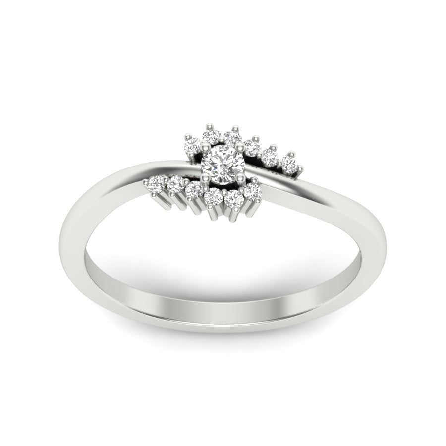 0.15 TW Unique Ring With Round Cut Lab Grown Diamond Ring Wedding ring Engagement ring PR185