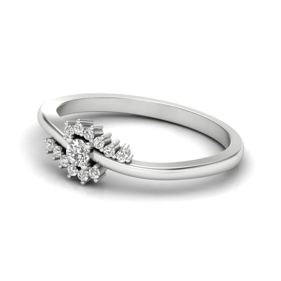 0.15 TW Unique Ring With Round Cut Lab Grown Diamond Ring Wedding ring Engagement ring PR185