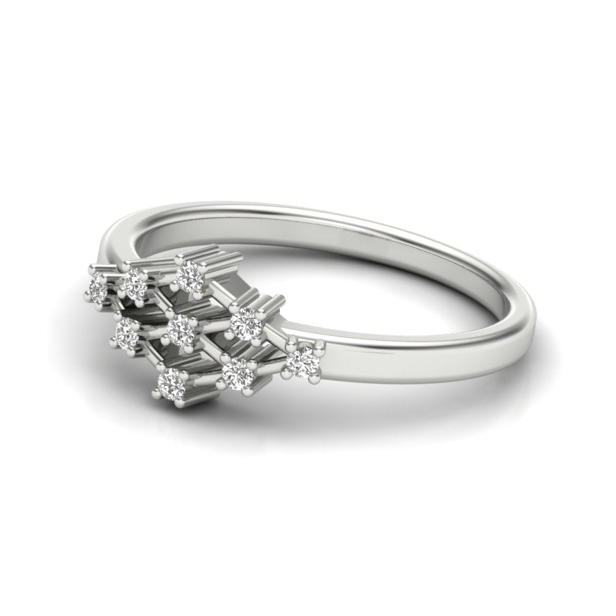 0.11 TW Unique Ring With Round Cut Lab Grown Diamond Ring Prong Set Ring Bridal Wedding ring Engagement ring PR189