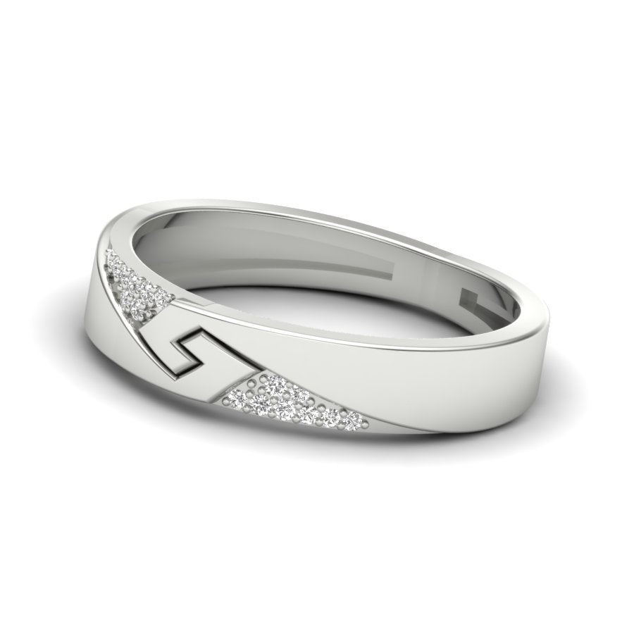 0.10 TW Love Lines Band Engagement Band Unique Design Band With Round Cut Lab Grown Diamond Band Pave & Prong Set Band Bridal Band Wedding Band PR219