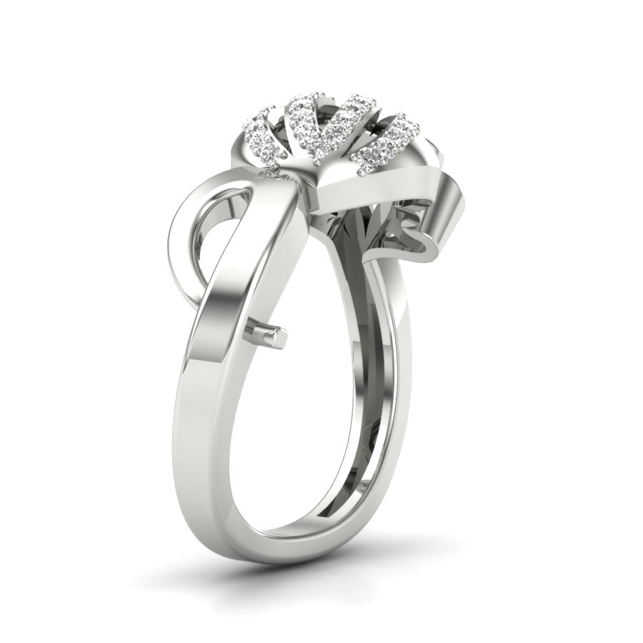 0.21 TW Unique Ring Prong Set Ring Round Cut Lab Grown Diamond Ring Wedding ring Bridal Ring Engagement ring PR234