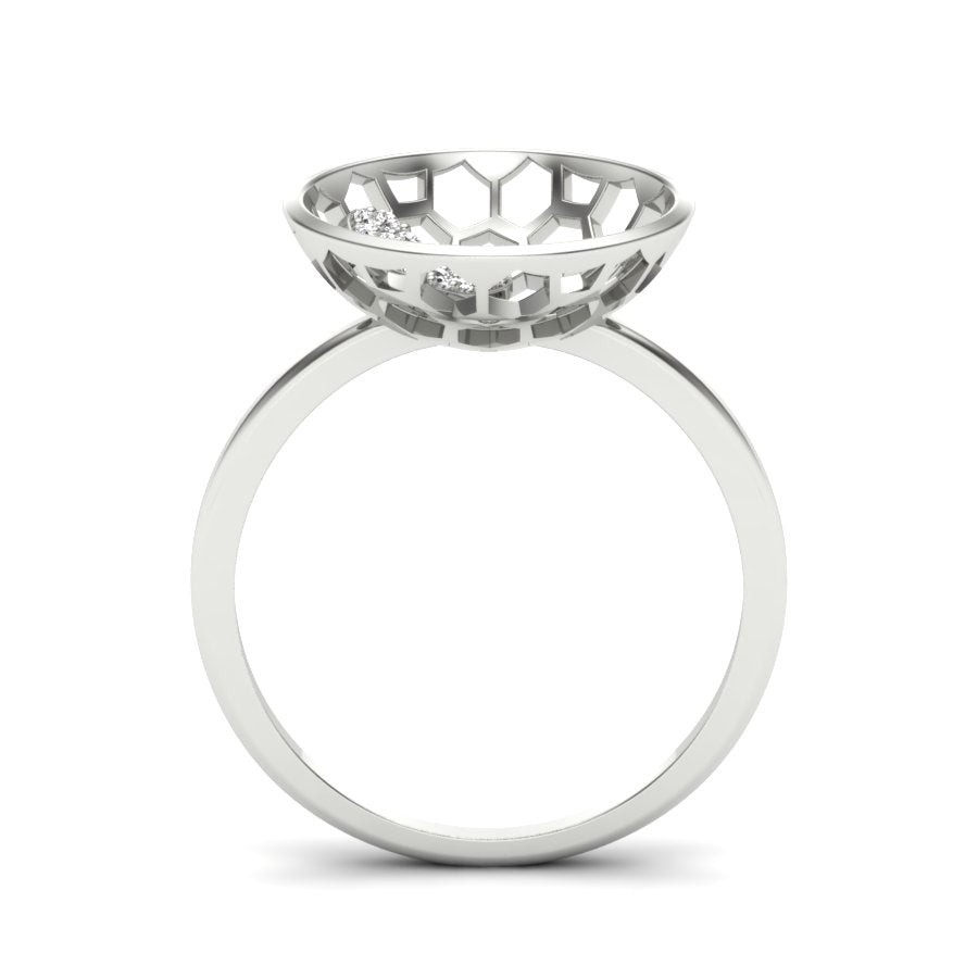 0.07 TW Unique Ring Prong Set Ring Round Cut Lab Grown Diamond Ring Wedding ring Bridal Ring Engagement ring PR239