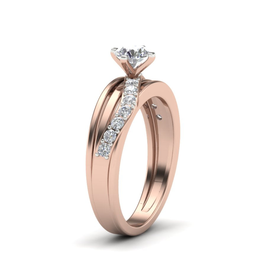 0.78 TW Square Prong Setting Wedding Ring With Round Cut Lab Grown Diamond Ring Engagement Ring PR251