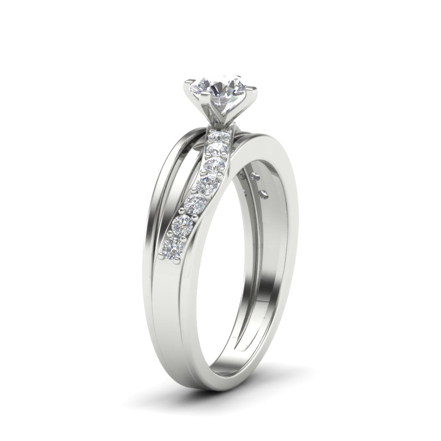 0.78 TW Square Prong Setting Wedding Ring With Round Cut Lab Grown Diamond Ring Engagement Ring PR251