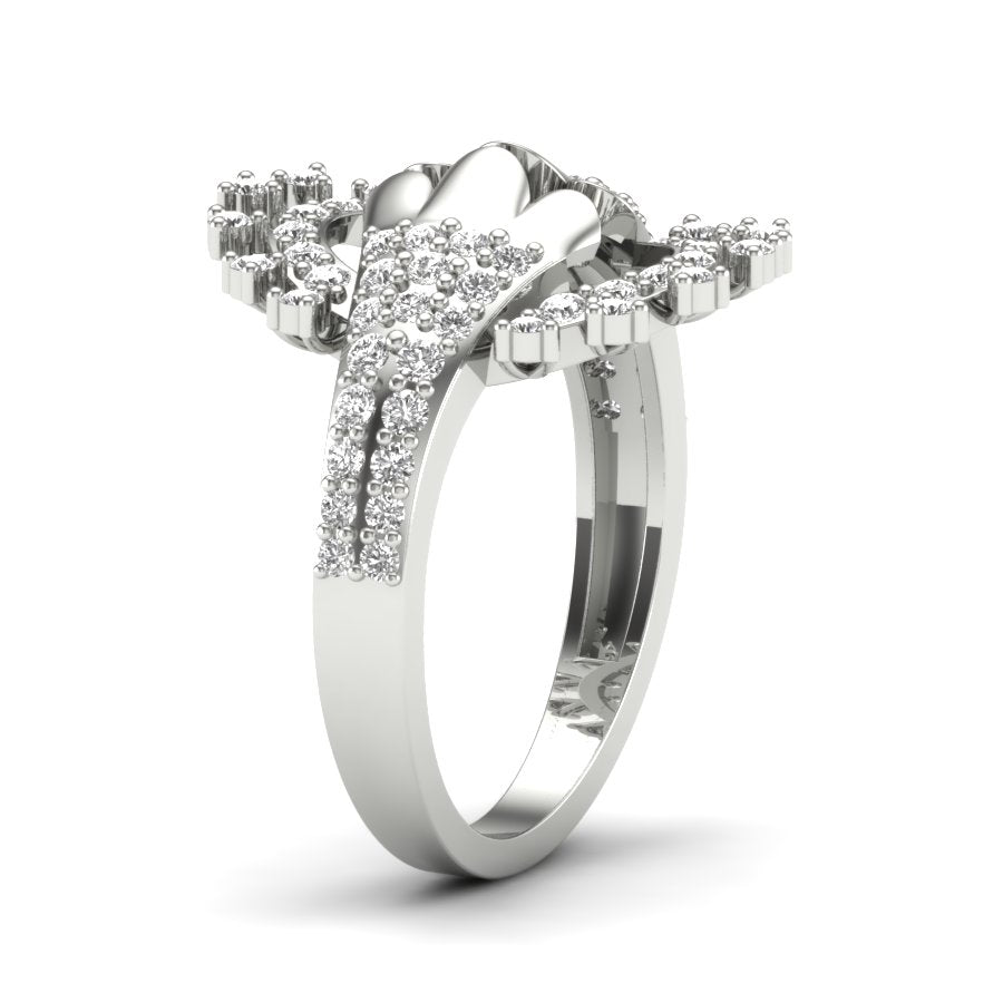 0.68 TW Unique Design Ring Prong Set Ring Round Cut Lab Grown Diamond Ring Wedding ring Bridal Ring Engagement ring PR262