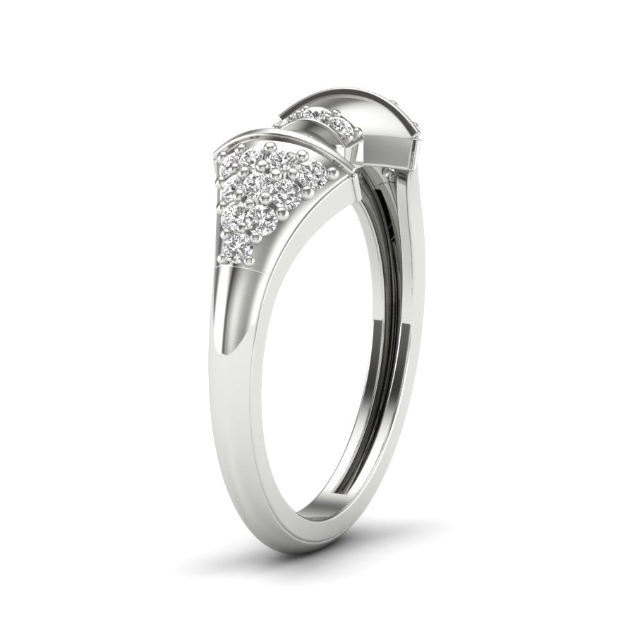 0.26 TW Unique Design Ring Round Cut Lab Grown Diamond Ring Cocktail Style Engagement Ring Wedding Ring PR270