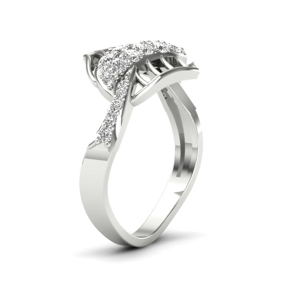 0.34 TW Unique Ring Prong Set Ring Round Cut Lab Grown Diamond Ring Wedding ring Bridal Ring Engagement ring PR272