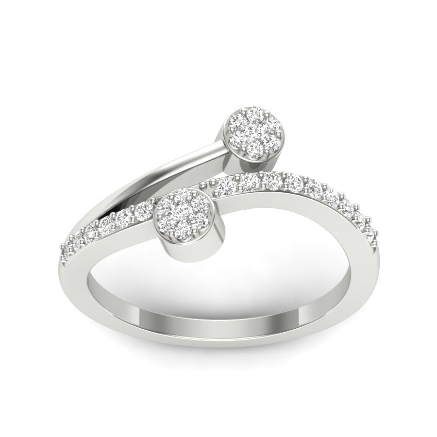 0.26 TW Flower Ring Pressure And Prong setting Unique Ring Round Cut Lab Grown Diamond Ring Wedding Ring Engagement Ring PR286