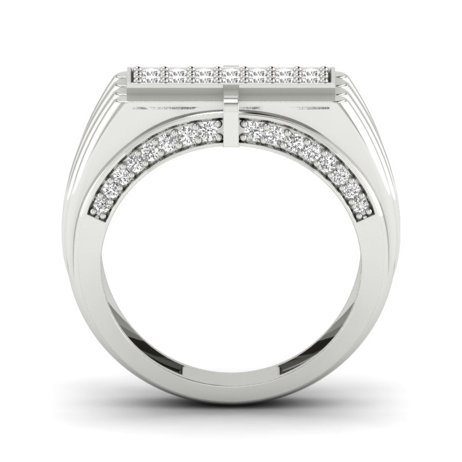 Unique Design Band 0.61 TW Round Cut Lab Grown Diamond Band Prong Set Band Men's Wedding Band Engagement Band PR405