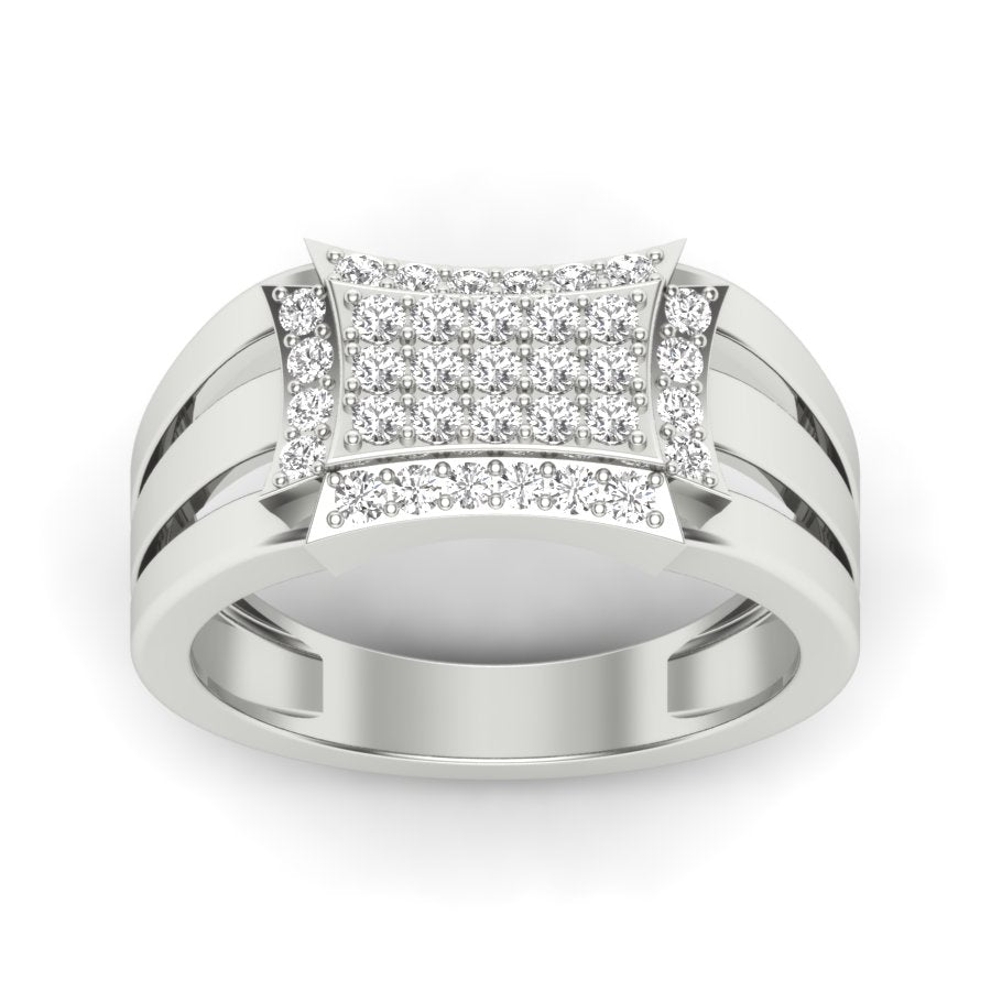 0.58 TW Unique Design Ring With Round Cut Lab Grown Diamond Ring Wedding ring Prong Set Engagement ring PR434