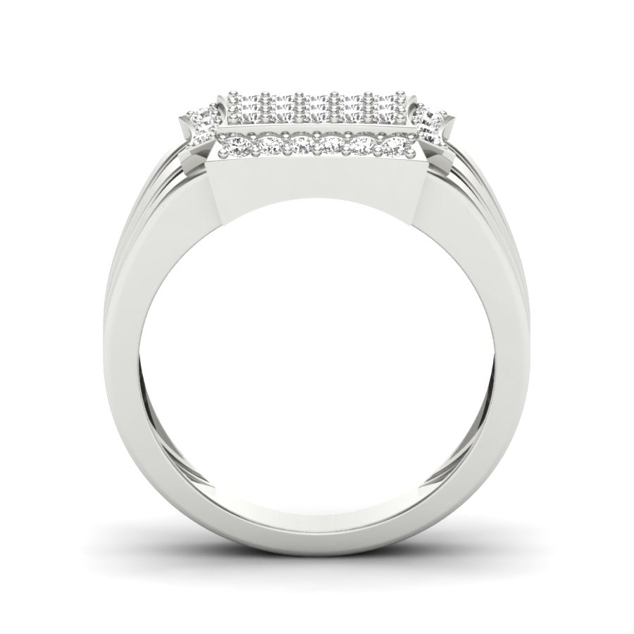 0.58 TW Unique Design Ring With Round Cut Lab Grown Diamond Ring Wedding ring Prong Set Engagement ring PR434