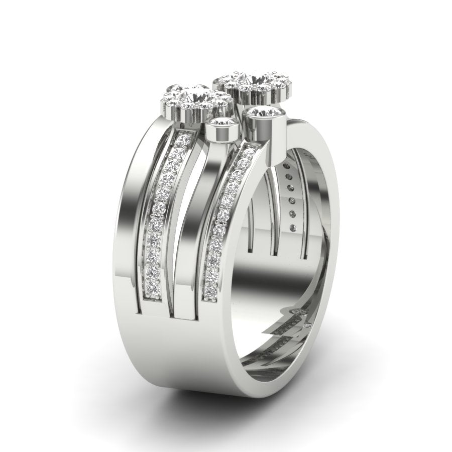 Unique Design Band 0.68 TW Prong Set Round Cut Lab Grown Diamond Band Engagement Band Men's Wedding Band PR523