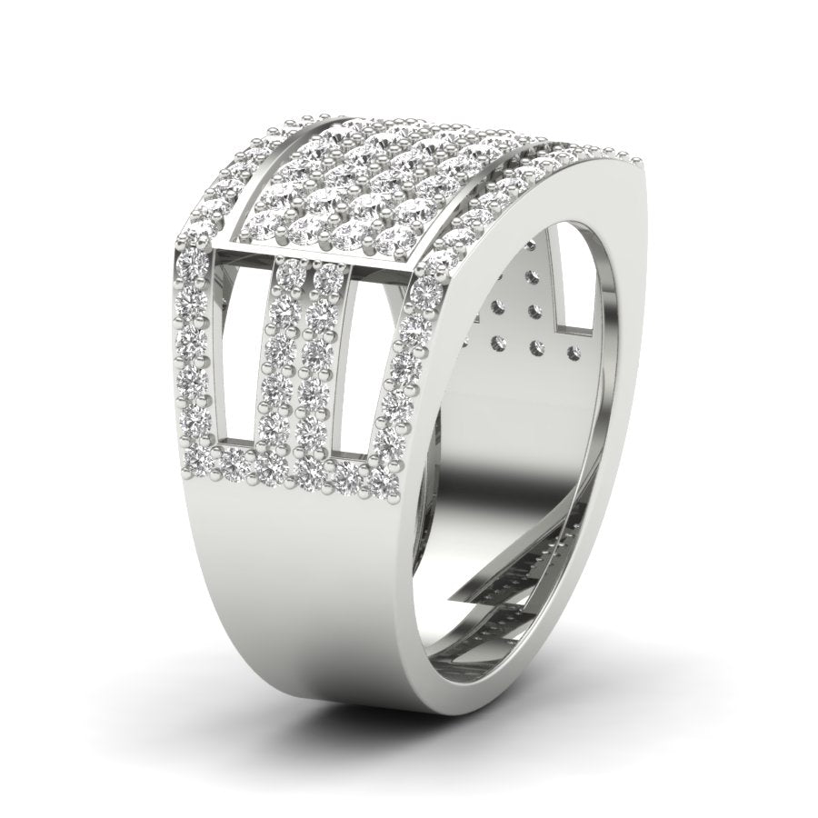 Unique Band 1.27 TW Round Cut Lab Grown Diamond Band Engagement Band Prong Setting With classic design Band Men's Wedding Band PR569