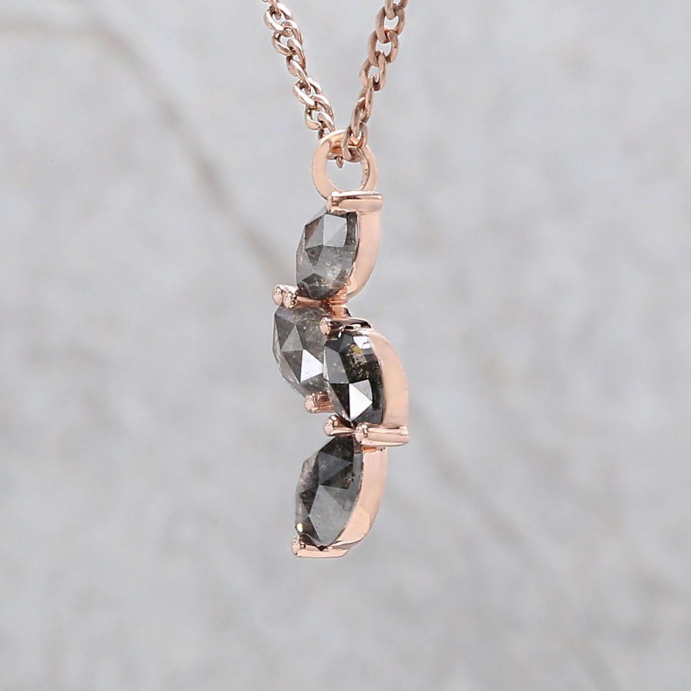 Marquise Salt And Pepper Diamond Pendant, Unique Diamond Pendant, No Chain Including Only Pendant Dangling Diamond Necklace KDL8835