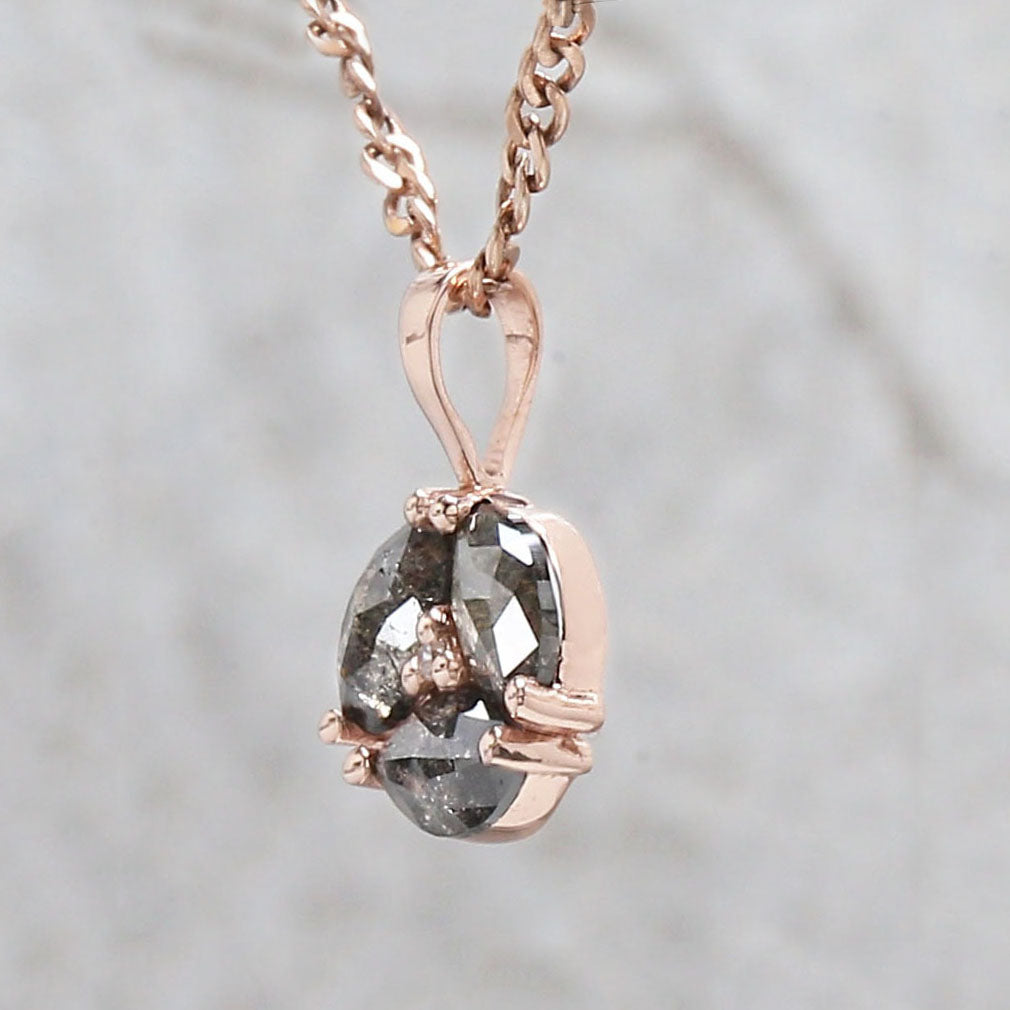 Marquise Salt And Pepper Diamond Pendant, Unique Diamond Pendant, No Chain Including Only Pendant Dangling Diamond Necklace KDL2459