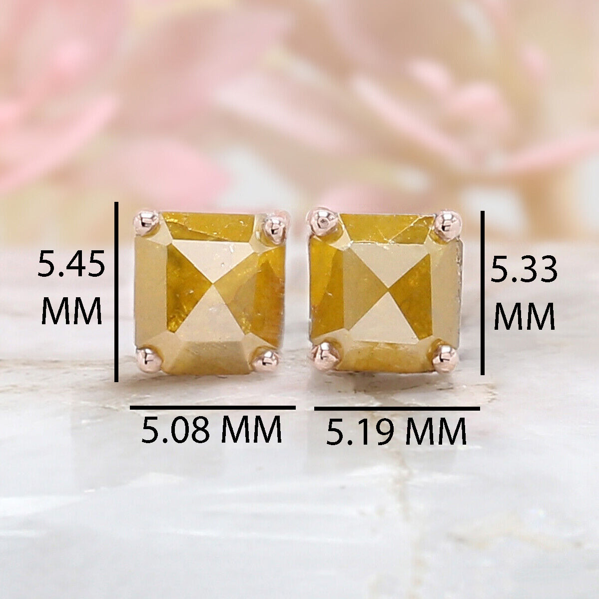 Radiant Yellow Color Diamond Earring Engagement Wedding Gift Earring 14K Solid Rose White Yellow Gold Earring 1.10 CT KDK1275