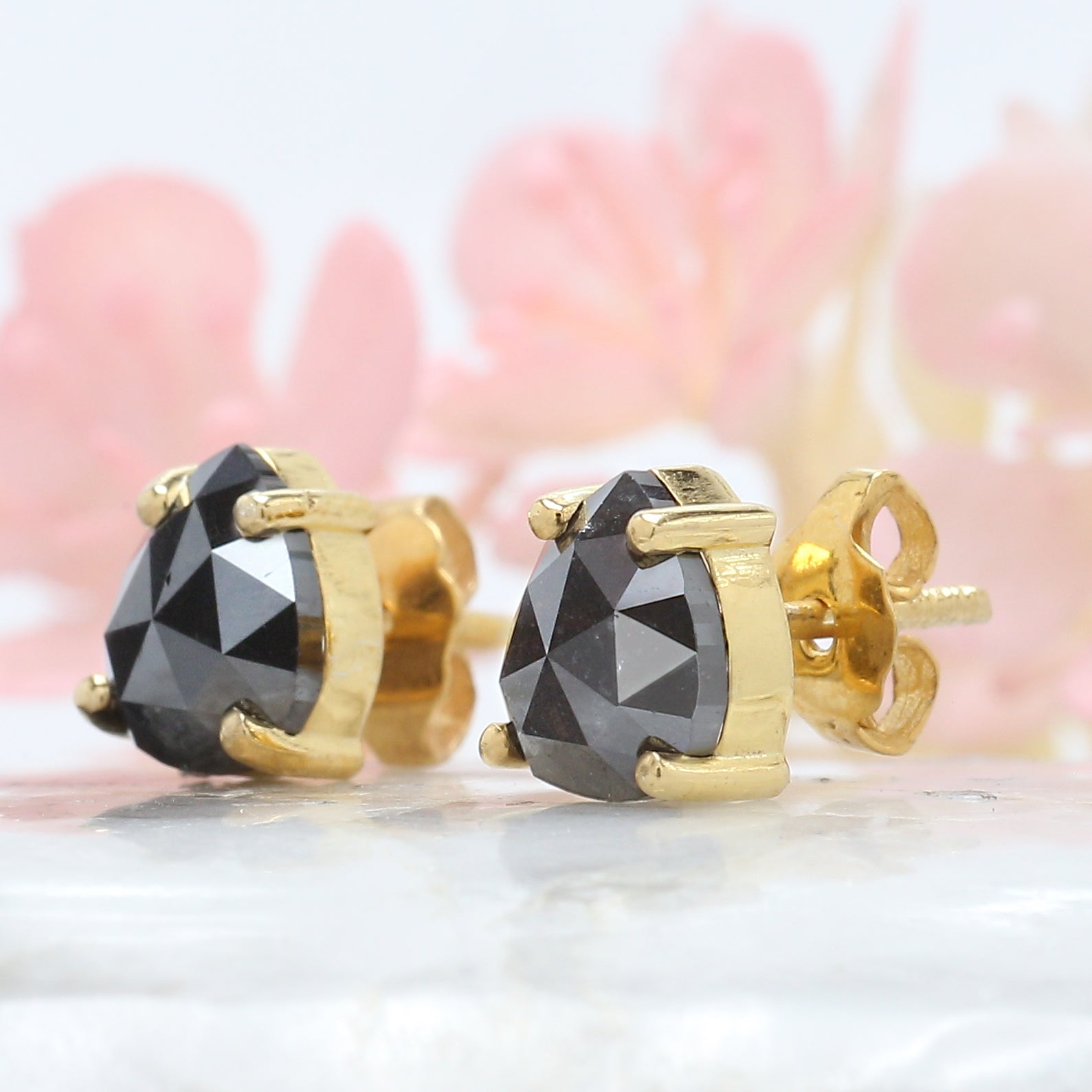 Black Pear Diamond Earring 14K Solid Rose White Yellow Gold Engagement Wedding Gift Earring 2.04 CT KDL7903-KDL6775