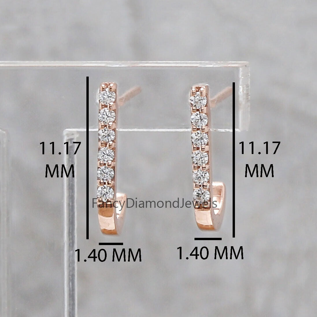 Round White Color Diamond Earring Engagement Wedding Gift Earring 14K Solid Rose White Yellow Gold Earring 0.08 CT KD1032