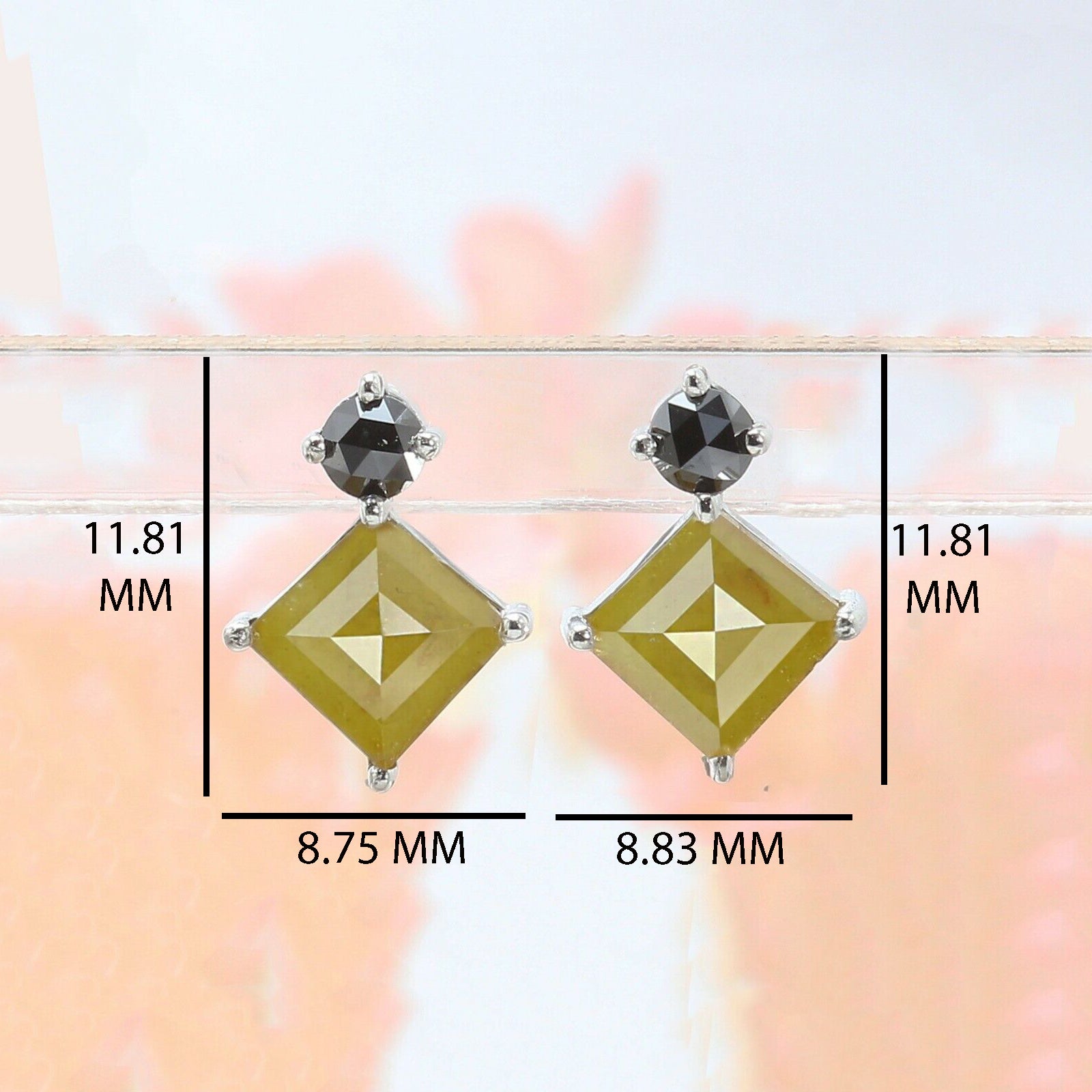 Yellow Kite Diamond Earring 14K Solid Rose White Yellow Gold Engagement Wedding Gift Earring 1.56 CT KDL8102