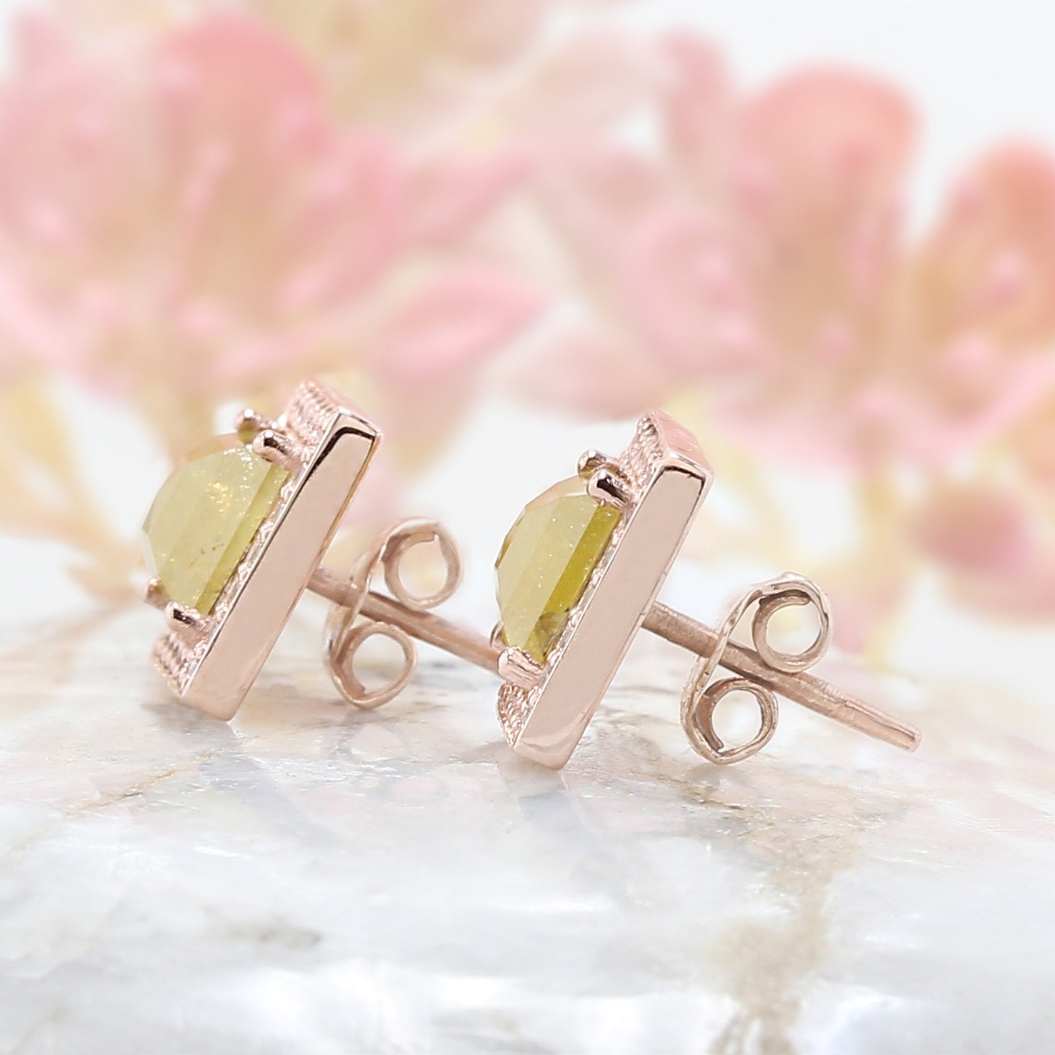 Rectangle Yellow Color Diamond Earring Engagement Wedding Gift Earring 14K Solid Rose White Yellow Gold Earring 1.83 CT KDN7986