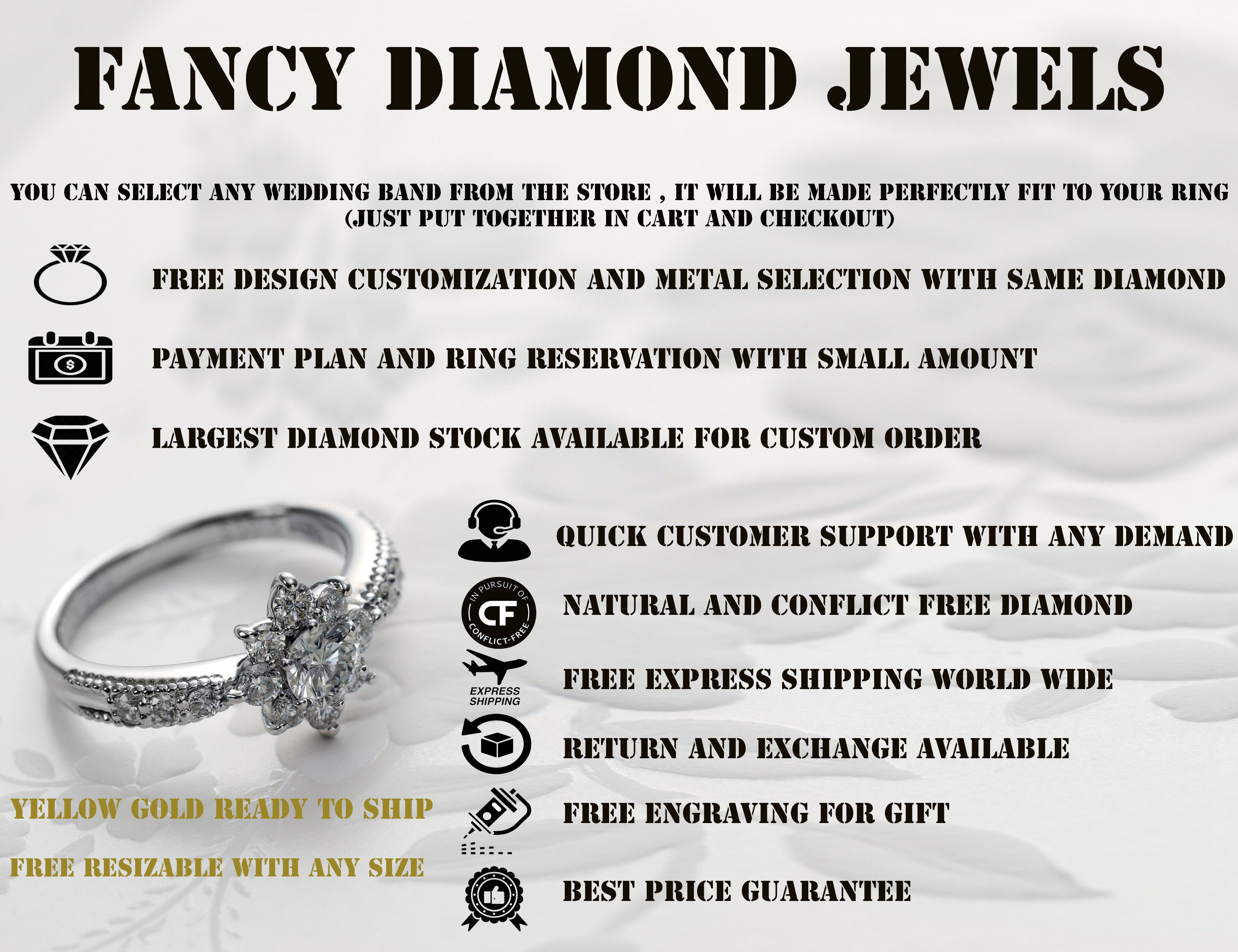 2.00 CT Black Diamond Ring, Pear Cut Diamond Ring, Engagement Ring, Rose Cut Diamond Ring, 14K Yellow Gold Ring, Wedding Ring, KD237
