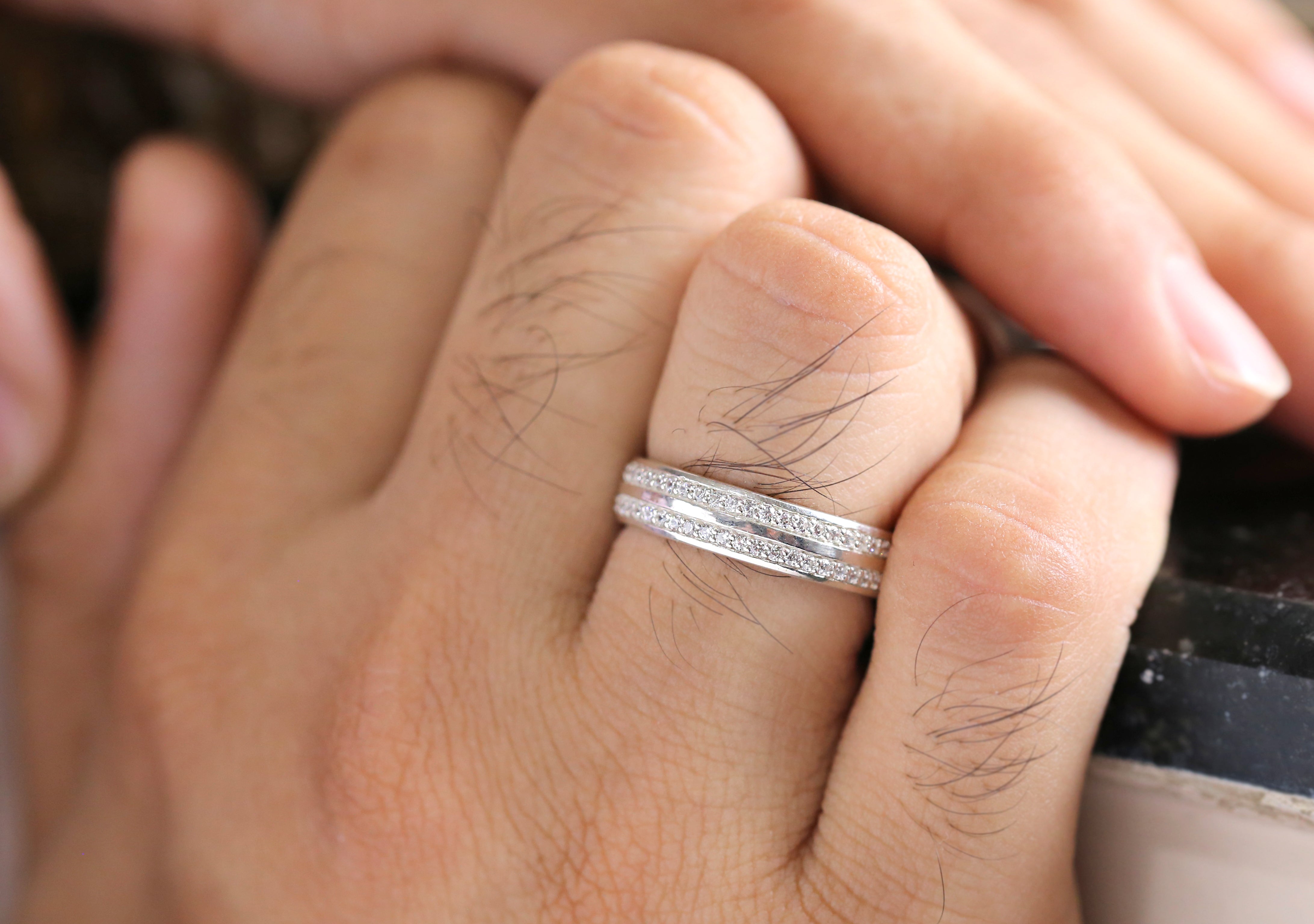 0.71 Ct, Men's Wedding Ring, White Diamond Band, Ring For Men, Round Diamond Band, Unique Men's Ring, Gift For Him KD932