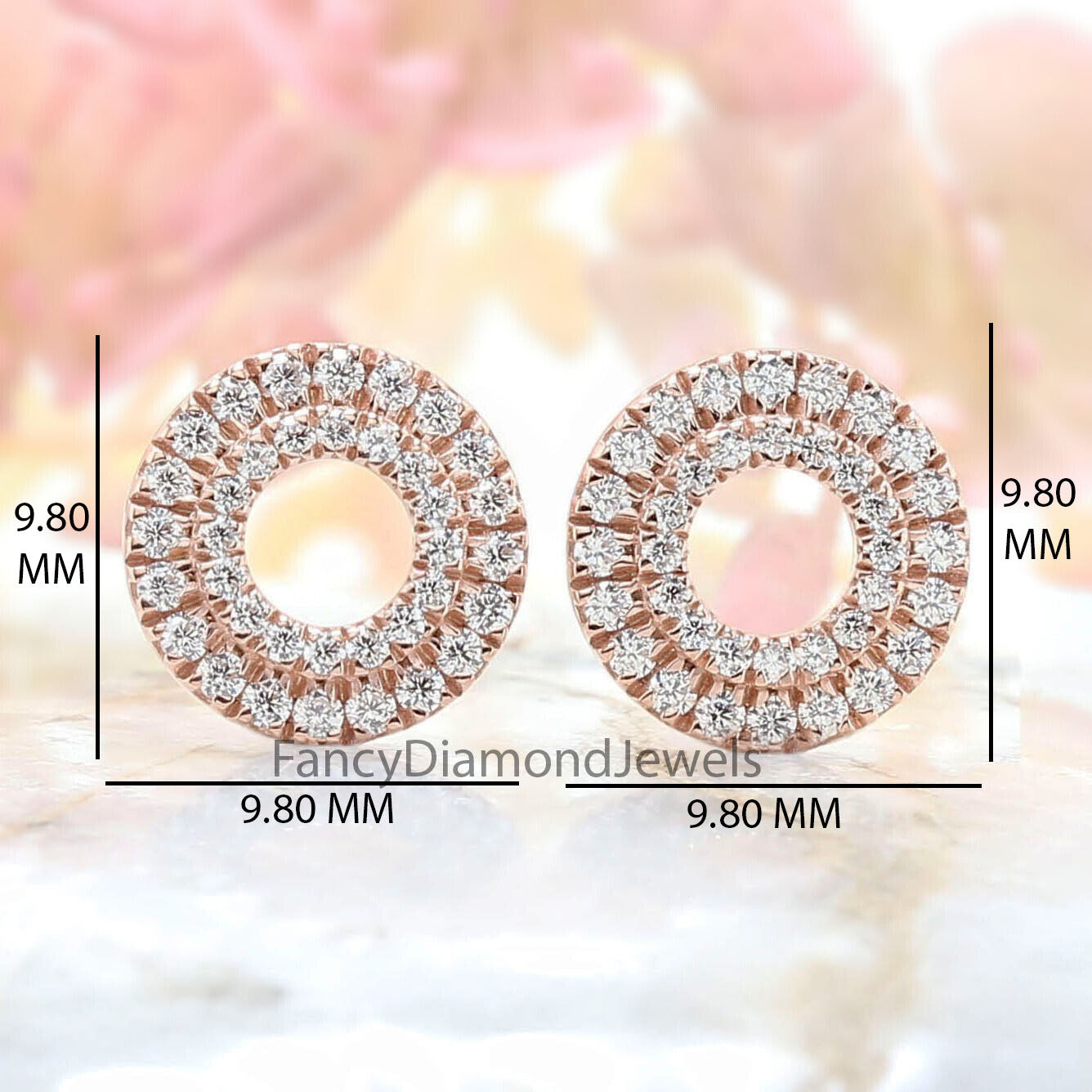 Round White Color Diamond Earring Engagement Wedding Gift Earring 14K Solid Rose White Yellow Gold Earring 0.57 CT KD975